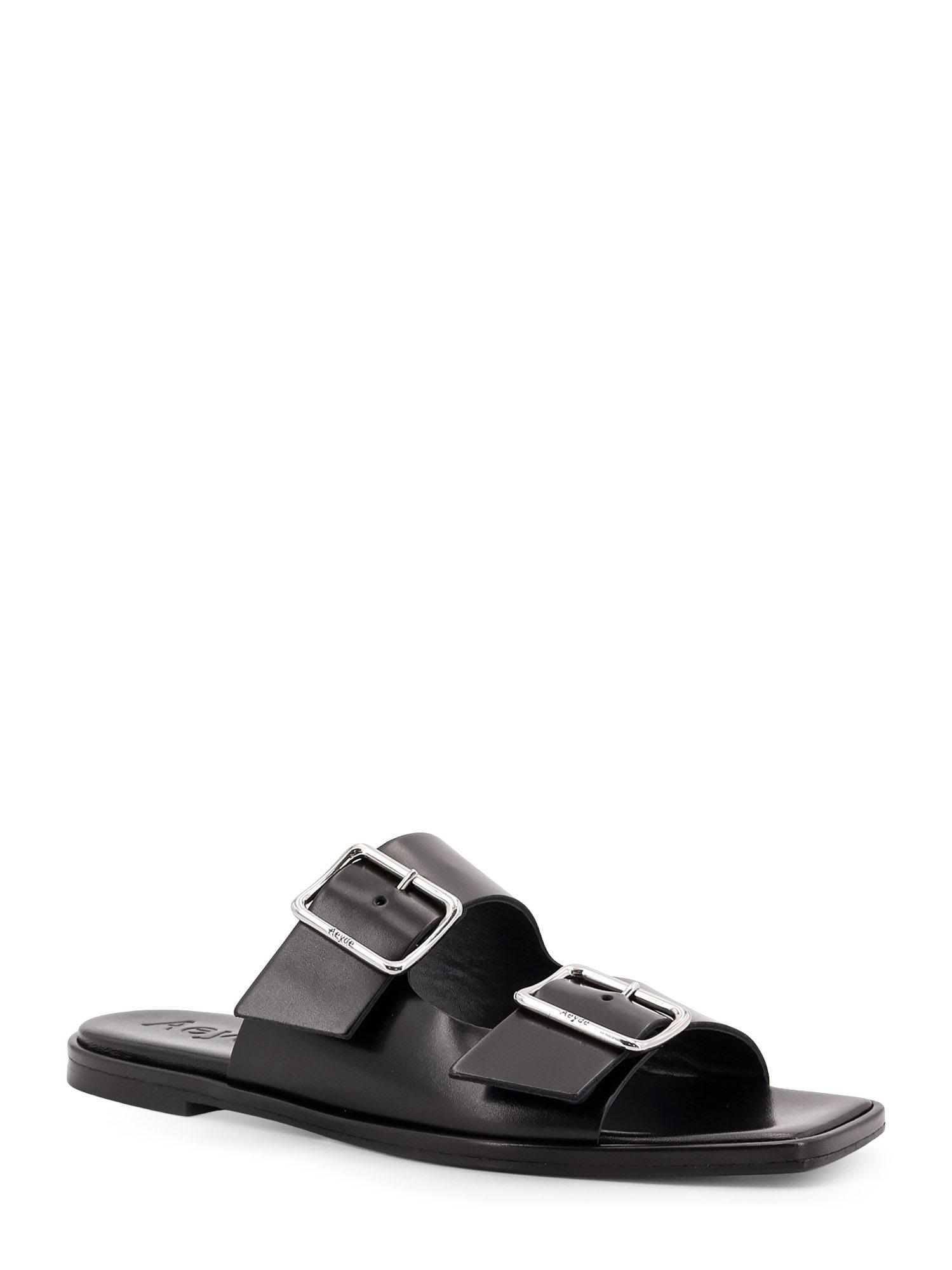 aeyde tonya leather sandals with double strap