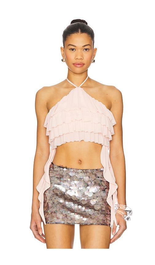 afrm agia top in pink.