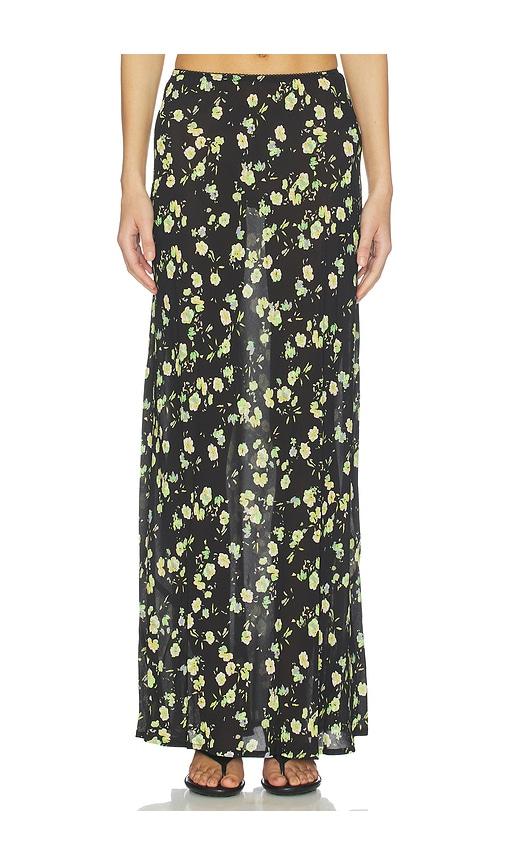 afrm ansley skirt in black.