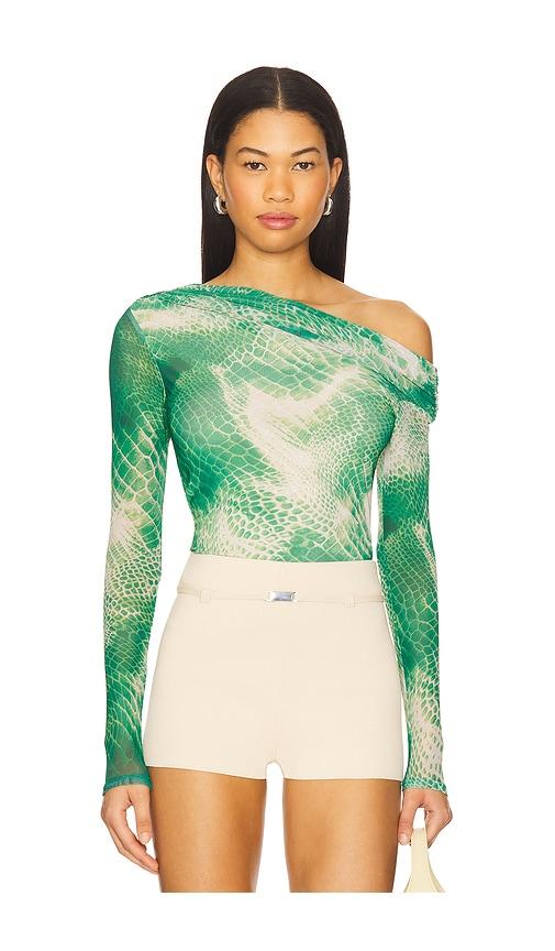 afrm barry top in green.