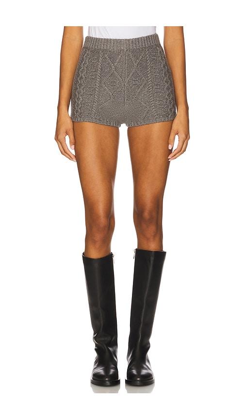 afrm benoite short in grey.