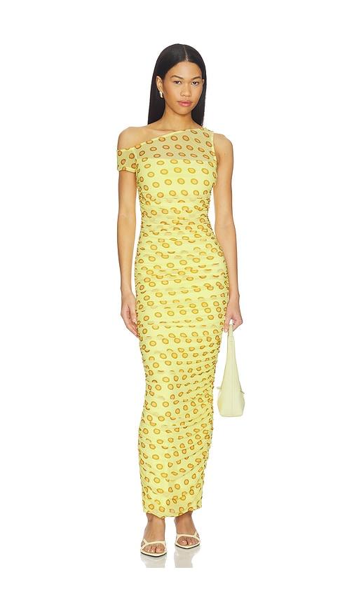 afrm biona dress in yellow.