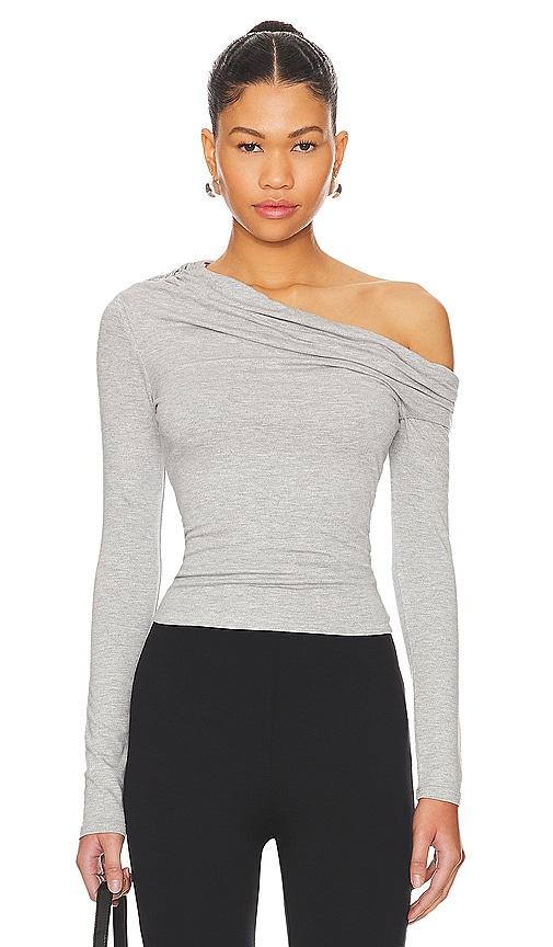 afrm bria essential top in grey.