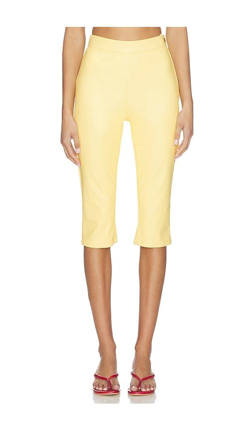 afrm calla pant in lemon.
