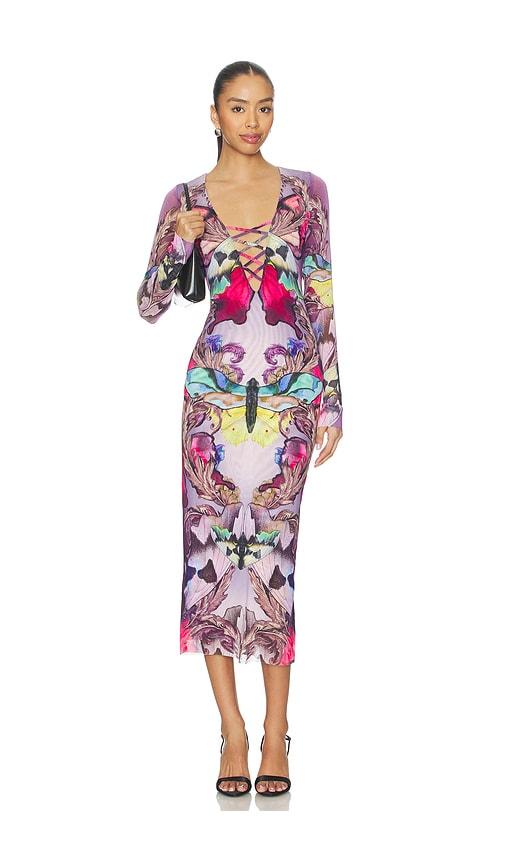 afrm cambria dress in purple.