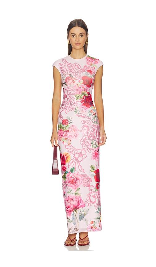 afrm cody dress in pink.