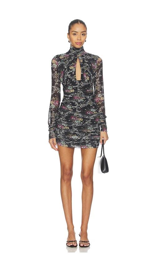 afrm eliya dress in black.