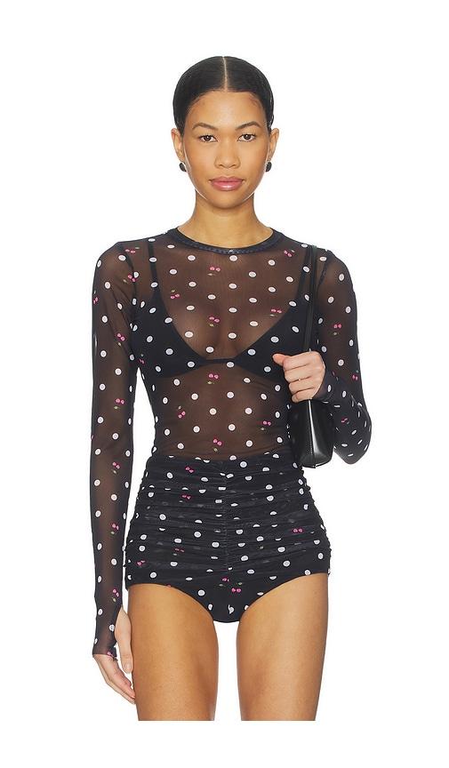 afrm kaylee top in black.