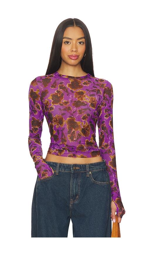 afrm kaylee top in purple.
