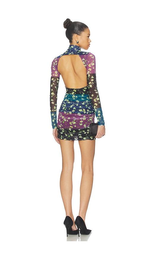 afrm lavinia dress in black,purple.