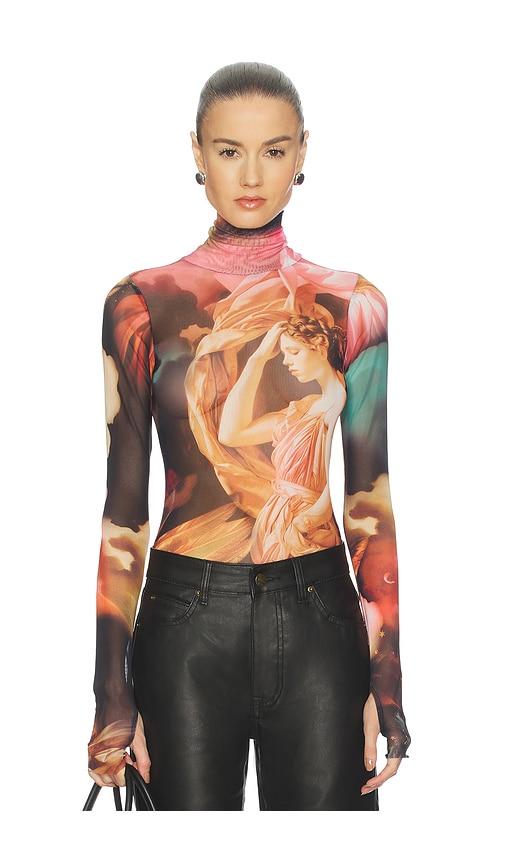 afrm milo bodysuit in orange.