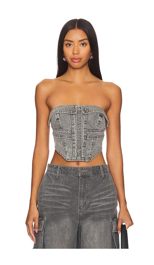 afrm noah top in grey.