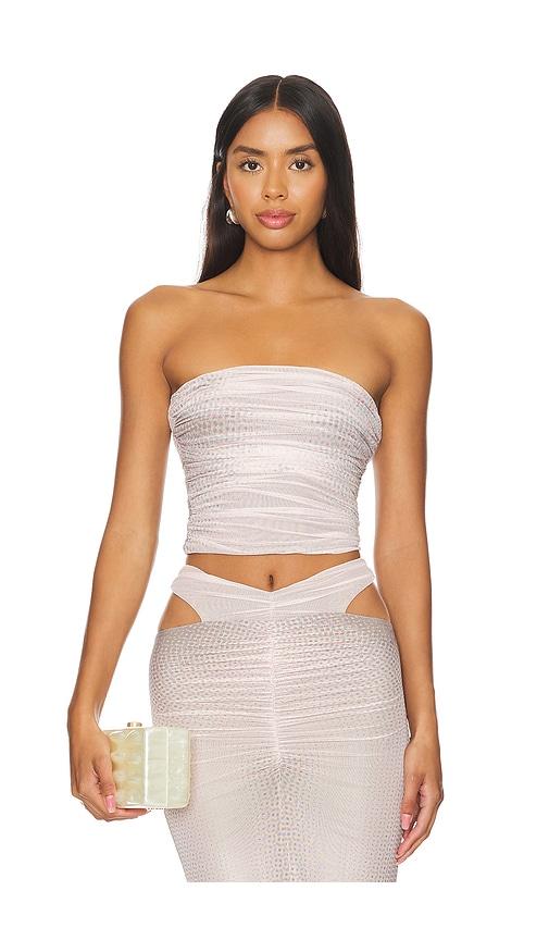 afrm pasquina top in nude.