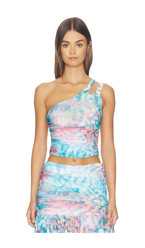 afrm phineas top in blue,pink.