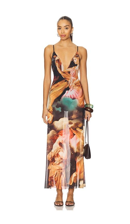 afrm rivka dress in brown.