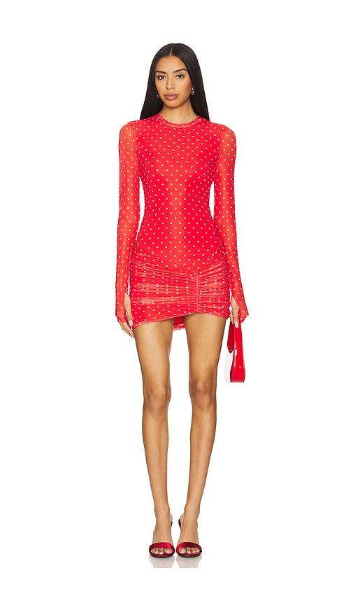 afrm x revolve mirza dress in red.