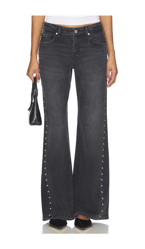 ag jeans adria low rise wide jeans in charcoal.