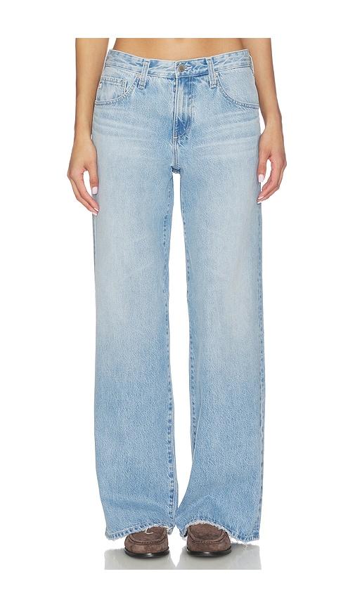 ag jeans adria low rise wide leg jeans in blue.