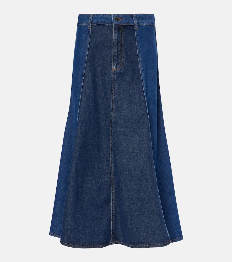 ag jeans arles midi denim skirt