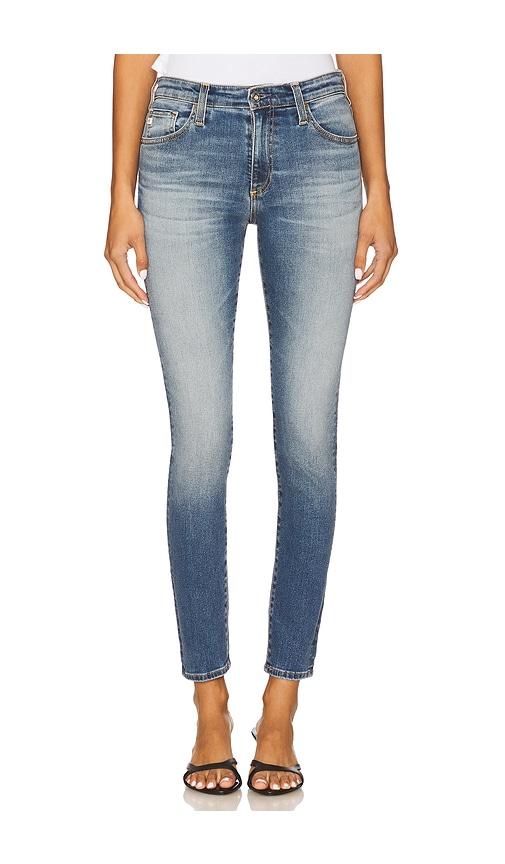 ag jeans farrah ankle skinny jeans in blue.