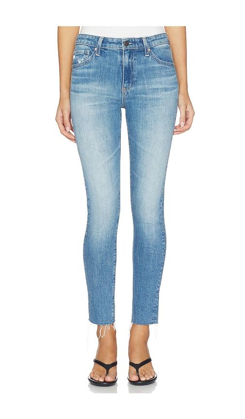 ag jeans farrah ankle skinny jeans in blue.