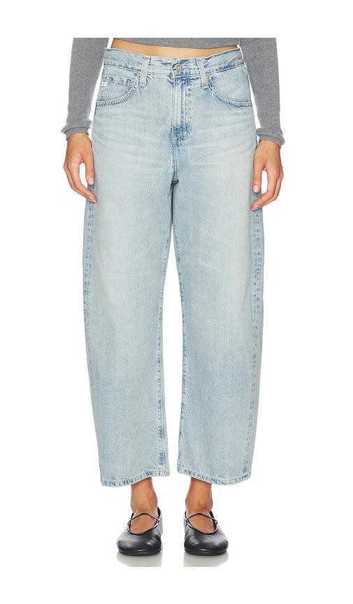 ag jeans hattie barrel crop in blue.