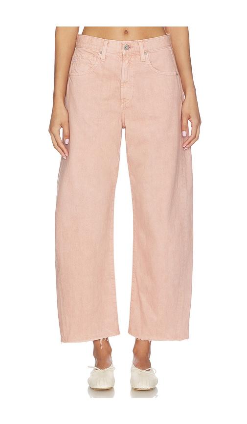 ag jeans hattie crop straight leg jeans in rose.