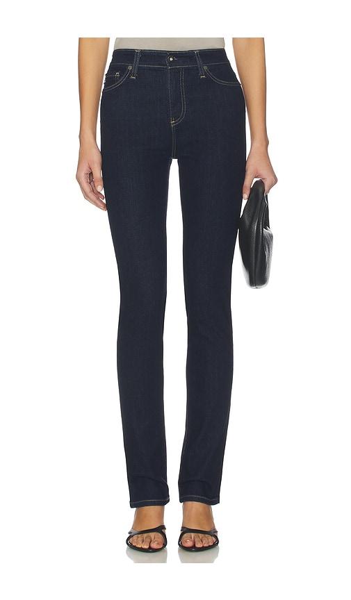 ag jeans mari slim straight extended jeans in blue.