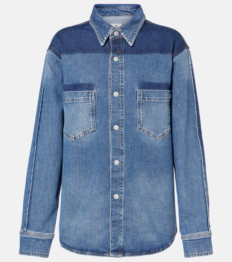 ag jeans monaco patchwork denim shirt
