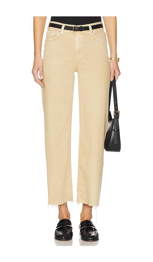 ag jeans saige wide leg crop in tan.
