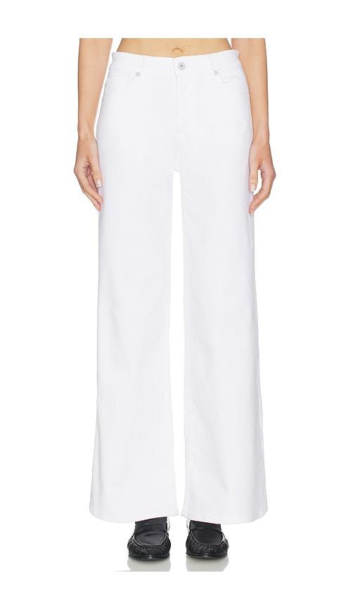 ag jeans saige wide leg jeans in white.
