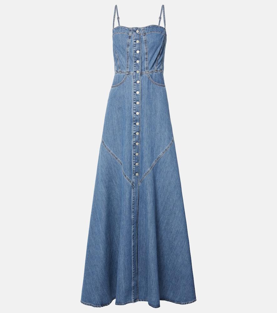 ag jeans seville denim maxi dress