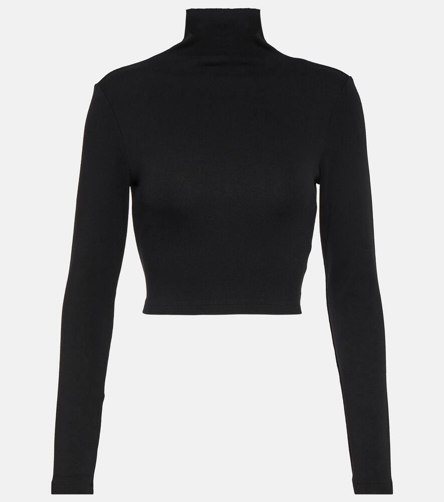 ag jeans x emrata kathryn turtleneck cropped top