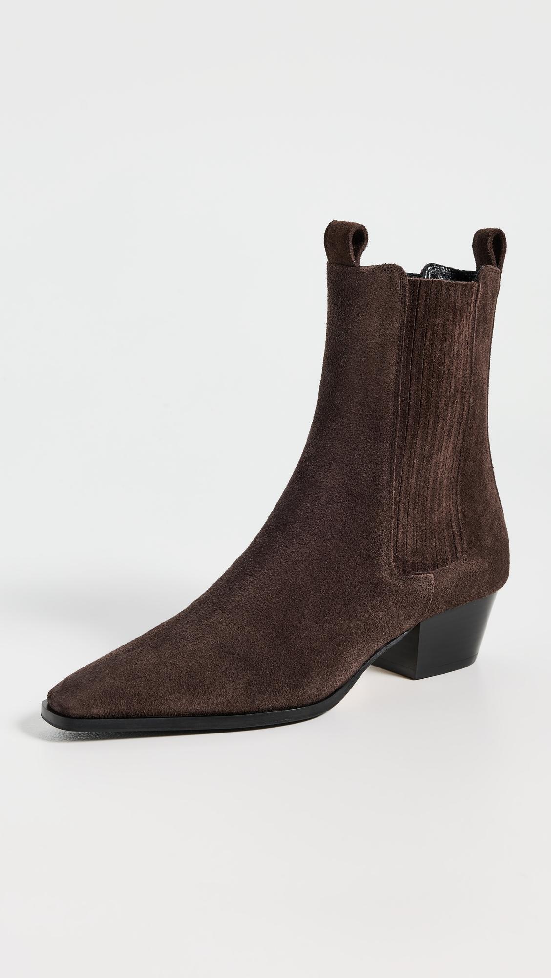 agata cow suede leather moka boots