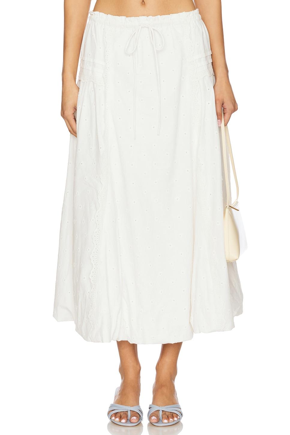 agatha puff midi skirt