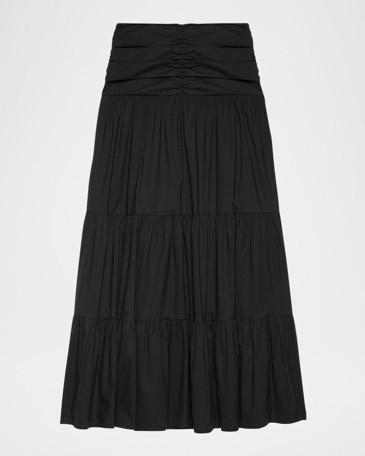 agatha tiered maxi skirt