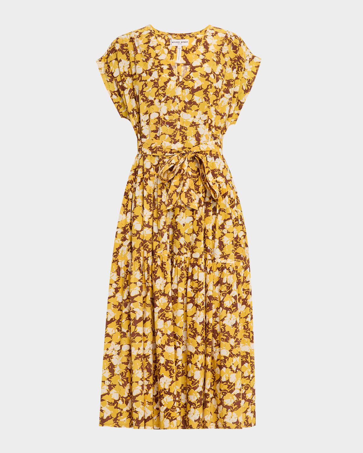 agathe tiered organic cotton maxi dress