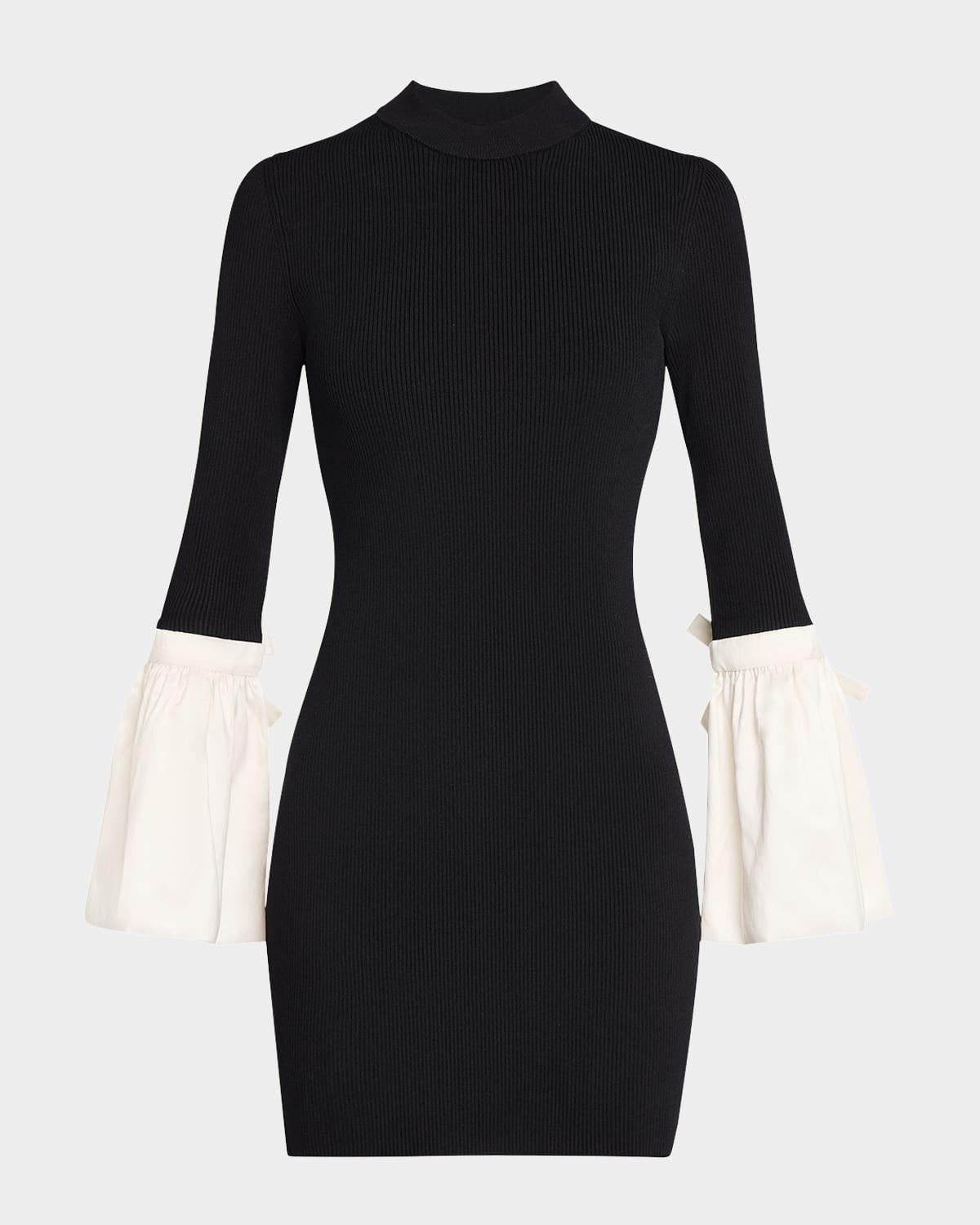 agathea knit combo bodycon mini dress