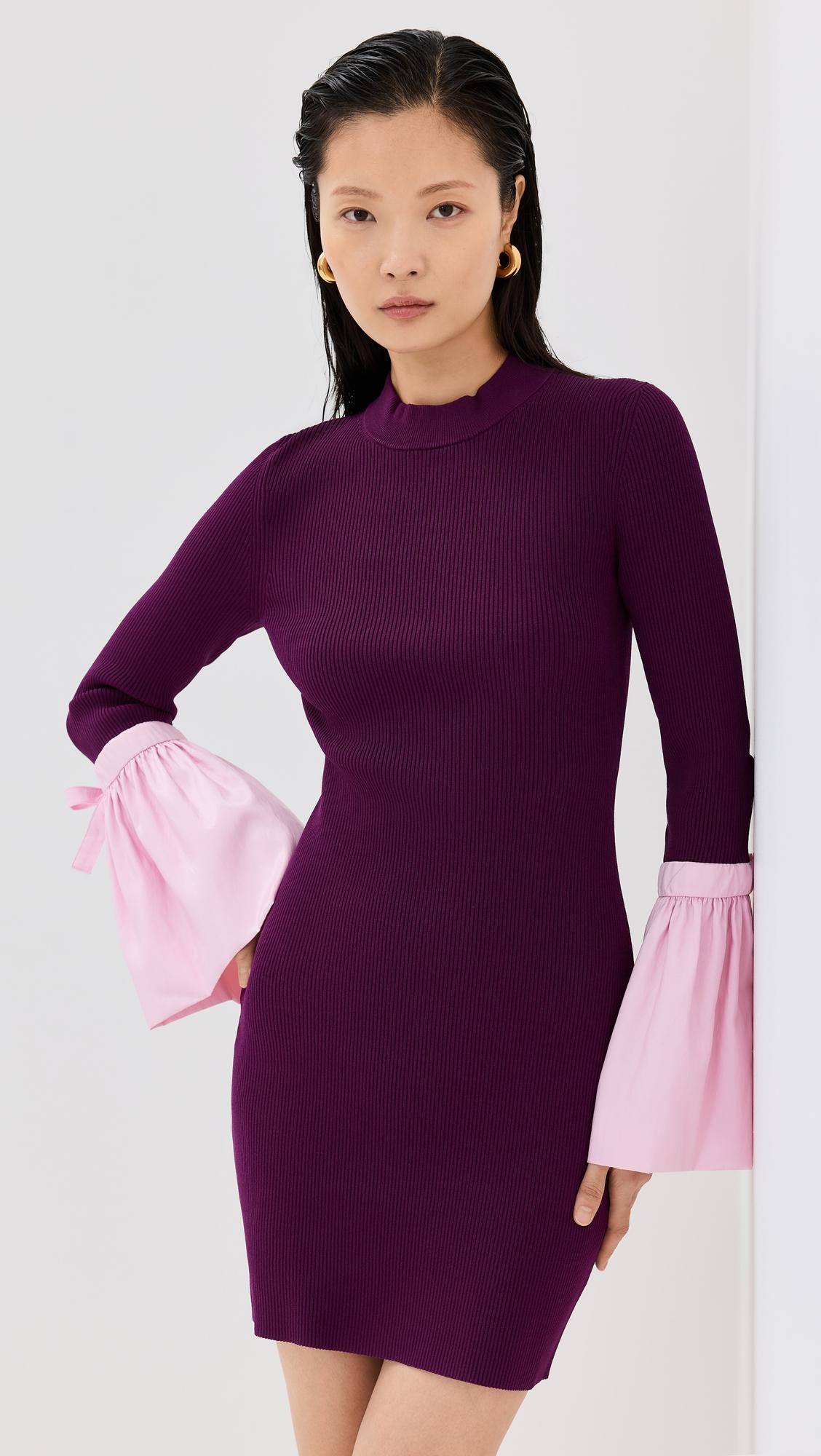 agathea knit combo mini dress