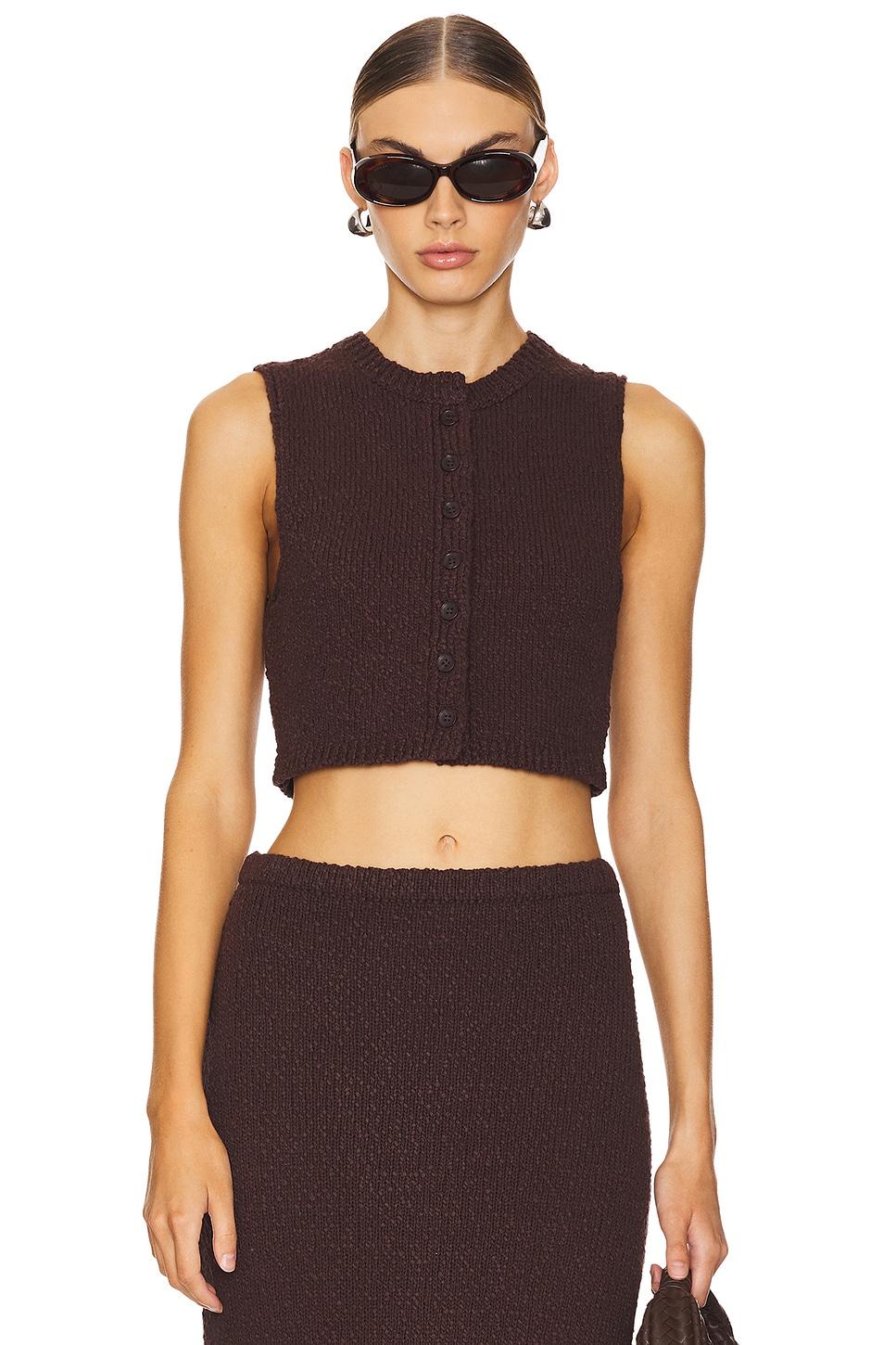 agnese cropped vest