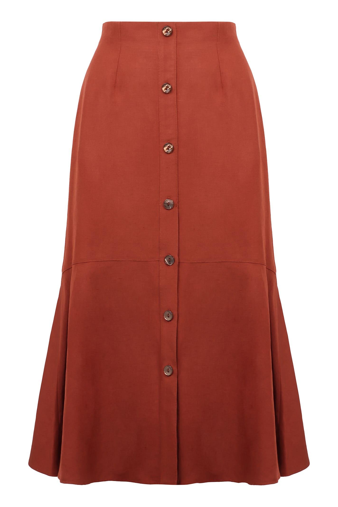 agnona a-line midi skirt