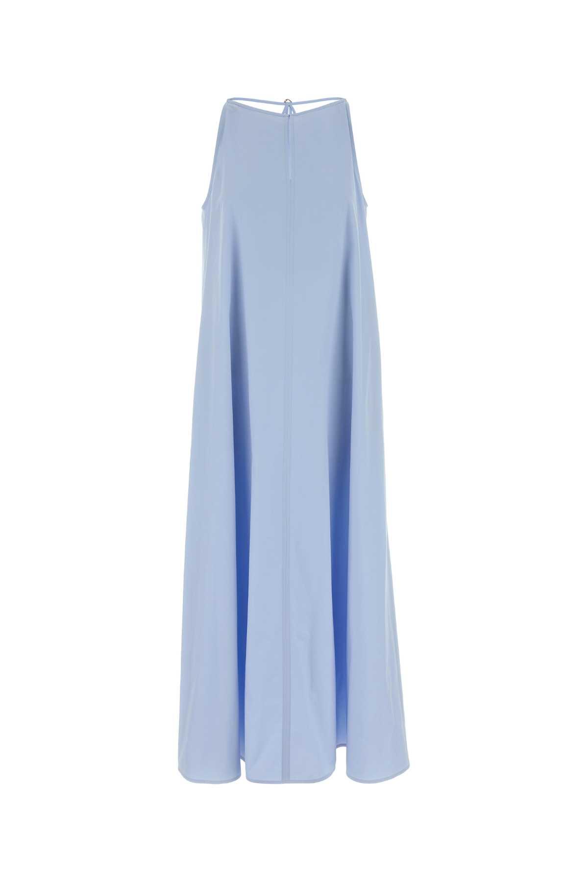agnona light blue poplin dress