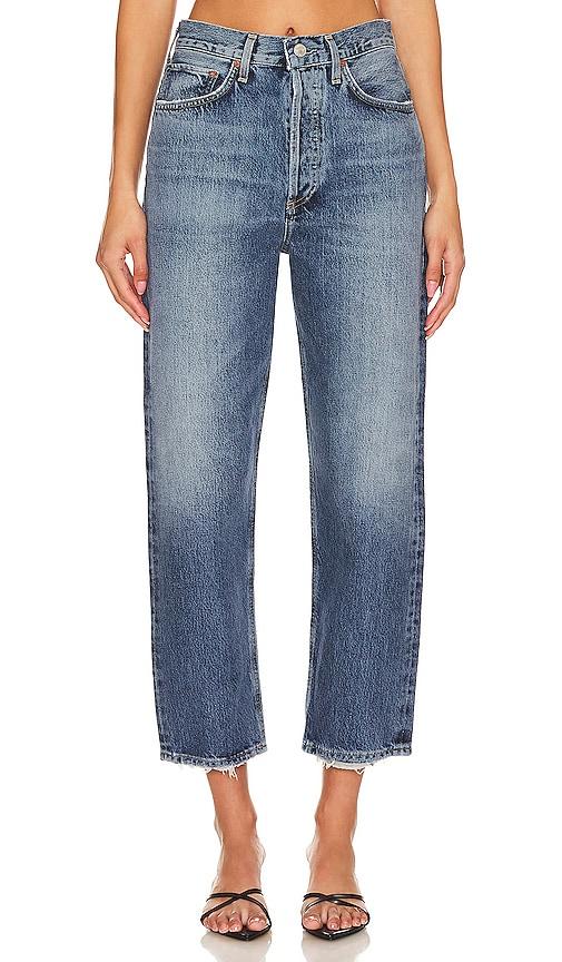 agolde 90's crop in denim-light.
