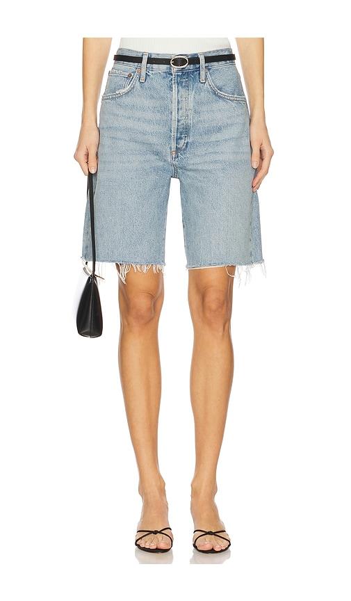 agolde 90's short in blue.