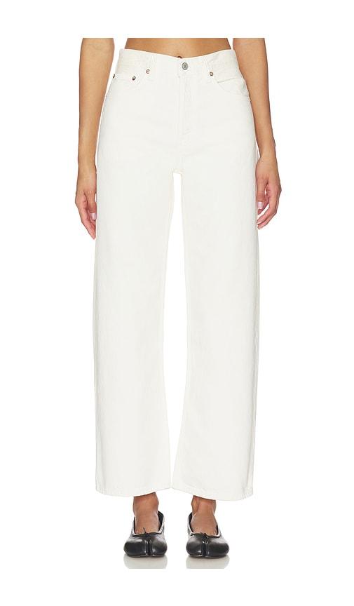 agolde arc jean in cream.
