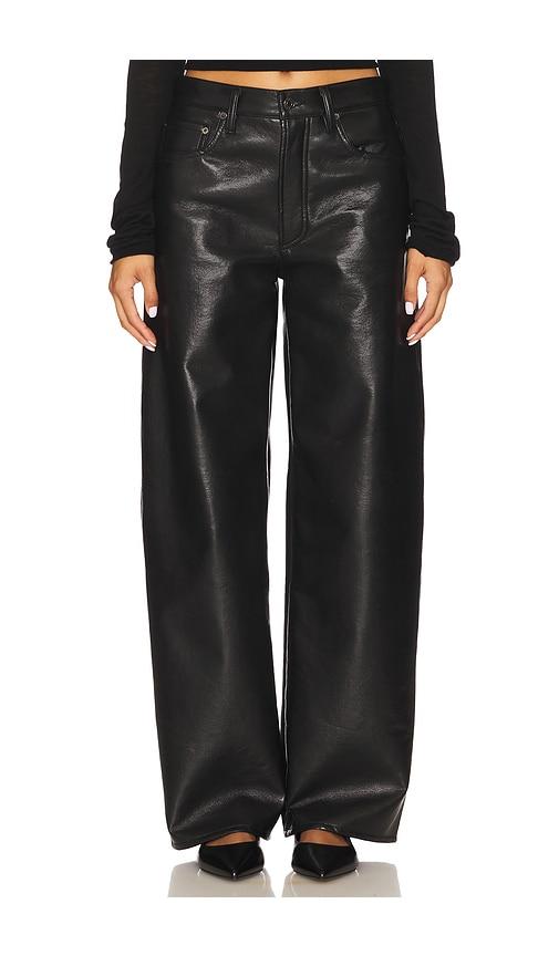 agolde arc pant in black.