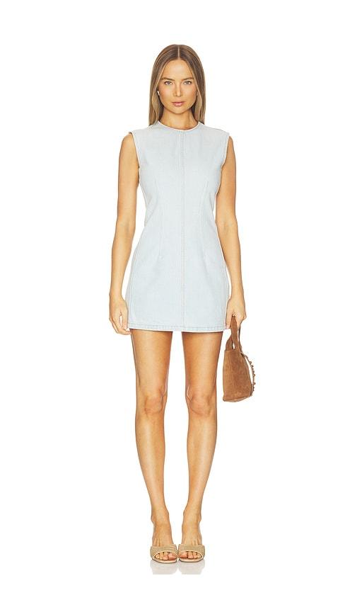 agolde barton dress in blue.