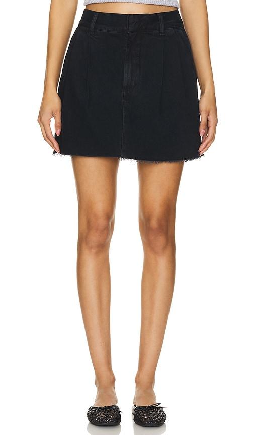 agolde becker skirt in black.