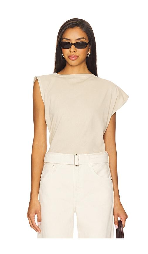 agolde beth tee in beige.