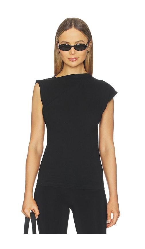 agolde beth tee shirt in black.